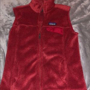 red Patagonia vest